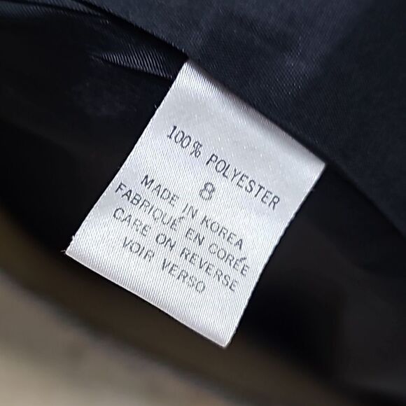 Tahari Double Breasted Dress Jacket Trench Coat,‎ Black, Size 8 - Picture 9 of 10